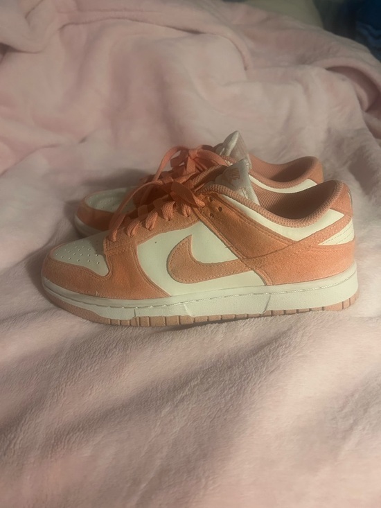 Nike Shoes - Nike Women's Low-Top Sneakers in Peach and Cream Suede